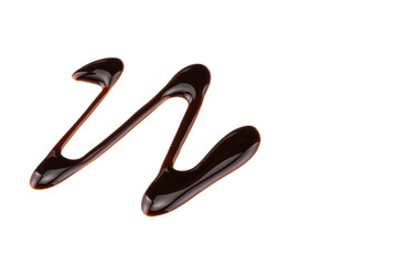 sweet chocolate syrup isolated on a white background