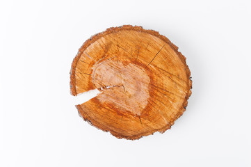 Wood log isolated