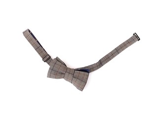 Obraz premium Bow tie a of tartan isolated on white background
