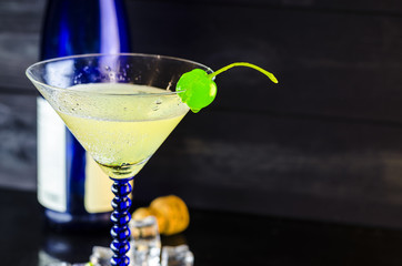 refreshing cocktail and ice