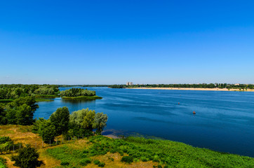 View on a river Dnieper on summer