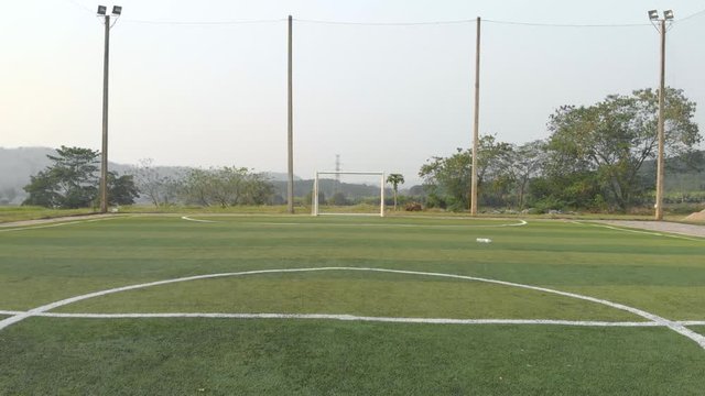 Outdoor futsal, soccer court in public university
