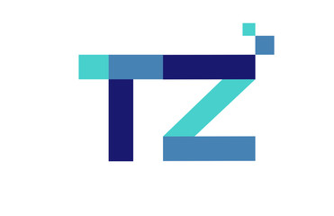 Obraz premium TZ Digital Ribbon Letter Logo