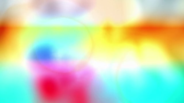 A psychedelic 3d rendering of all rainbow colors in a soft focus variant. The smudges of blurred colors grow, diminish, and change each other while playing in a delightful way.