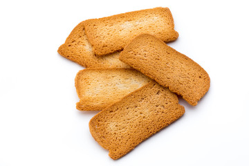 Fototapeta na wymiar Toast bread isolated on the white background.