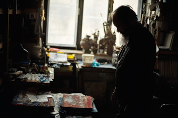 Artists in the workshop