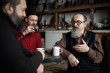 Artists in the workshop	