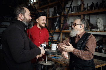 Artists in the workshop	