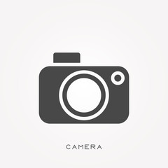 Silhouette icon camera
