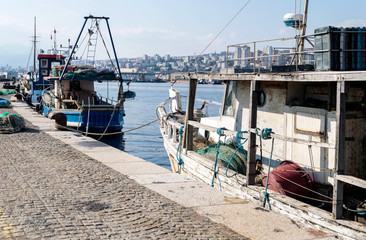 Fishing boats near Molo Longo in Rijeka