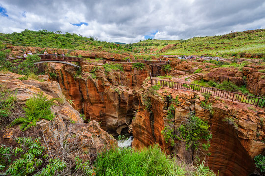 Bourkes Luck Potholes view, amazing canyon scenery, South Africa