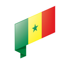 Senegal flag, vector illustration