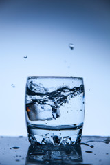 A good concept, a splash of water clean and transparent to health.