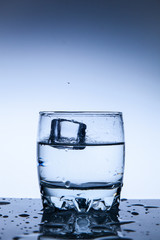 A good concept, a splash of water clean and transparent to health.