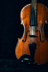 Fototapeta na wymiar Old red violin