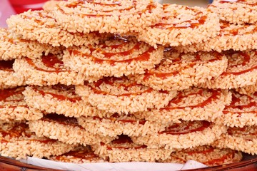 Thai crispy rice cracker