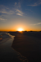 Sunset at the Beach with Surf