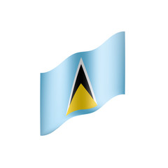 Saint Lucia flag, vector illustration