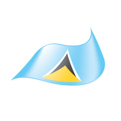 Saint Lucia flag, vector illustration