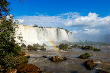 Iguacu Falls, Brazil, the largest in the world in volume of water, ideal for adventure tourism, one of the natural wonders of the world