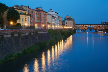 Ponte Vecchio and Arno at Dawn, Florence, Italy