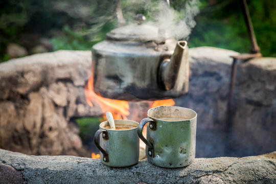 4+ Thousand Campfire Coffee Pot Royalty-Free Images, Stock Photos &  Pictures