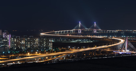 Fototapeta na wymiar Incheon Bridge Night View
