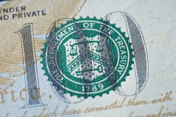 Close-up of American bills