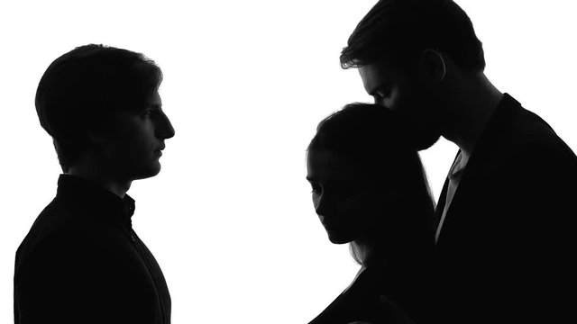 Husband going away, leaving wife with lover, love triangle, relationship problem