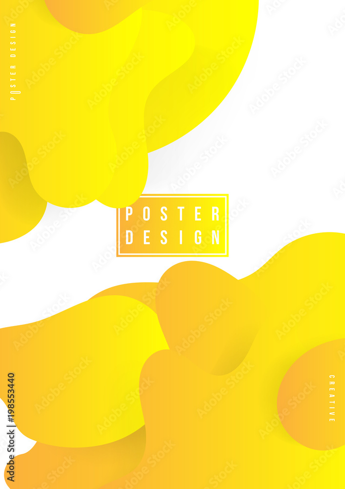 Poster abstract creative poster with fluid for a creative event. standard a3 vertical format futuristic cov