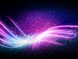 Background of purple and blue lights and stars