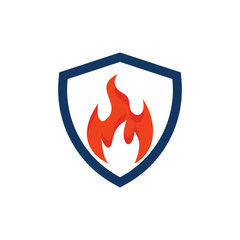 Burn Shield Logo Icon Design