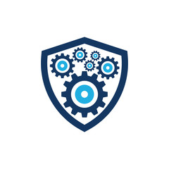 Gear Shield Logo Icon Design