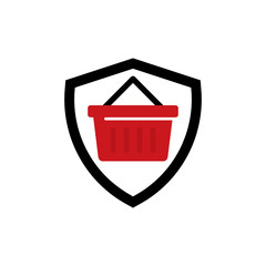 Shop Shield Logo Icon Design