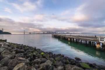 Old Pier into the San Francisco Bay