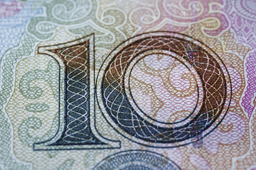 Close-up of Chinese banknotes