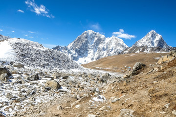 Trekking to Everest Base Camp in Nepal.