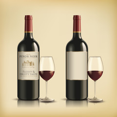 Red wine bottle