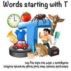 Poster design for words starting with T