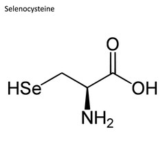 Skeletal formula of Selenocysteine