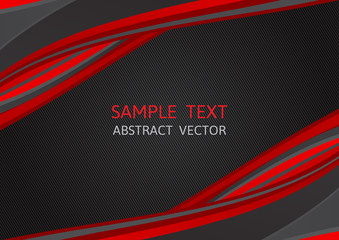 Red and Black color, abstract vector background with copy space, modern graphic design
