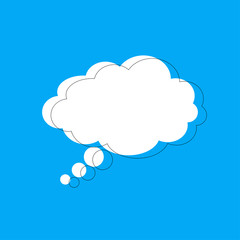 Cloud icon - vector illustration. Dream cloud isolated icon