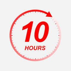 10 hour vector icon