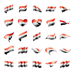 Syria flag, vector illustration
