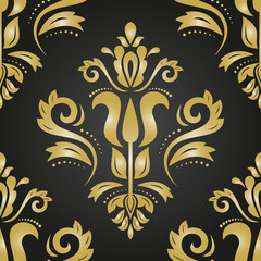 Classic seamless golden pattern. Traditional orient ornament. Classic vintage background