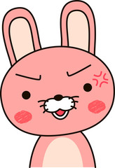 Rabbit expression Get angry