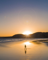 Fototapeta premium Silhouette of Person on Landscape