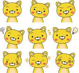 Obraz premium Cat expression set