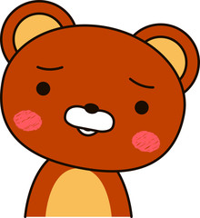 Bear expression Be troubled