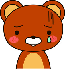 Bear expression cry